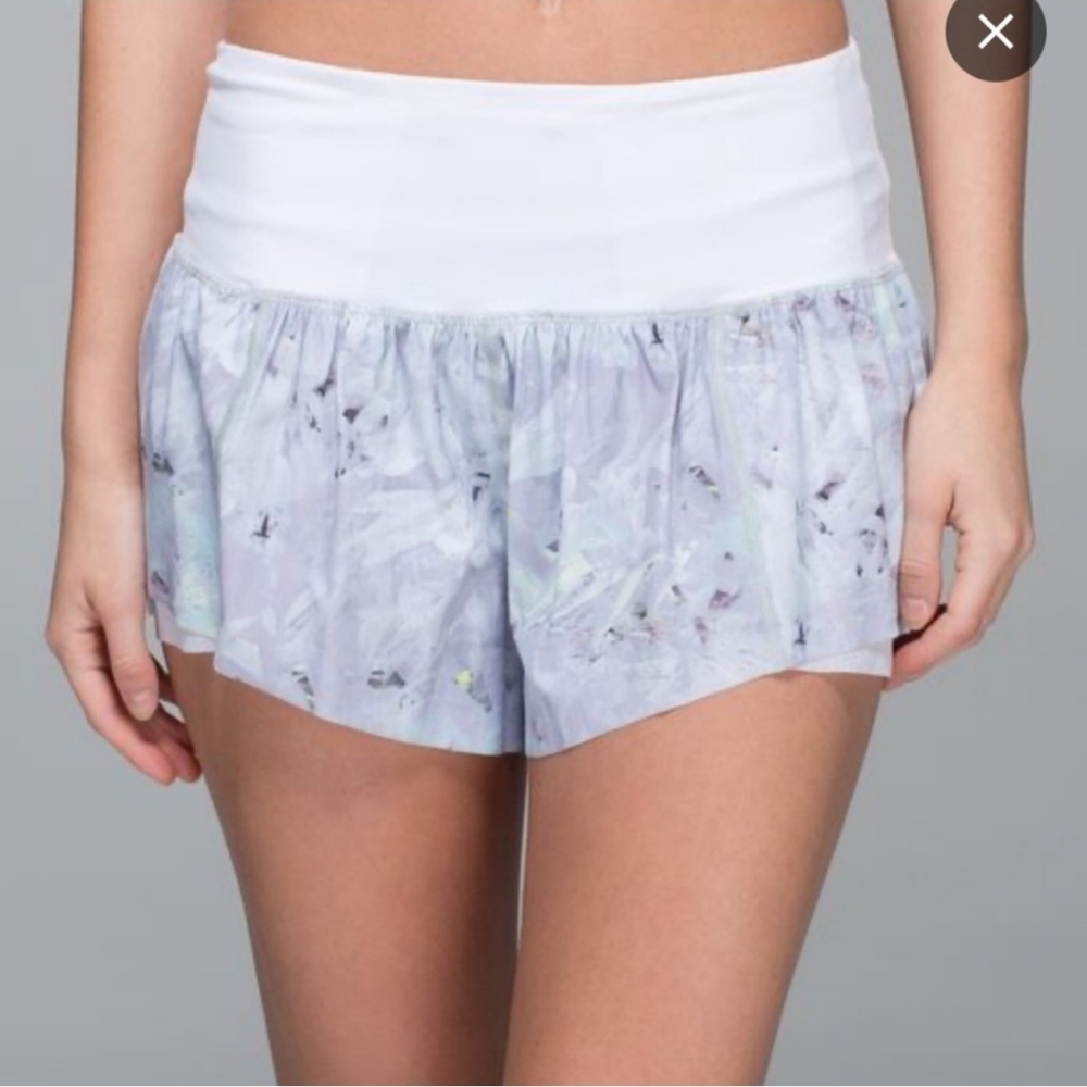 Lululemon Water: Sea-Me Run ShortMini Blushed Illusion White Multi / White - Picture 1 of 4